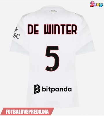 Lacne Ženy Futbalové dres AC Milan Koni De Winter #5 2026-27 Krátky Rukáv - Preč